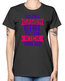 yes im a gamer girl yes i can kick your ass 169# - video games -  Missy T-Shirt