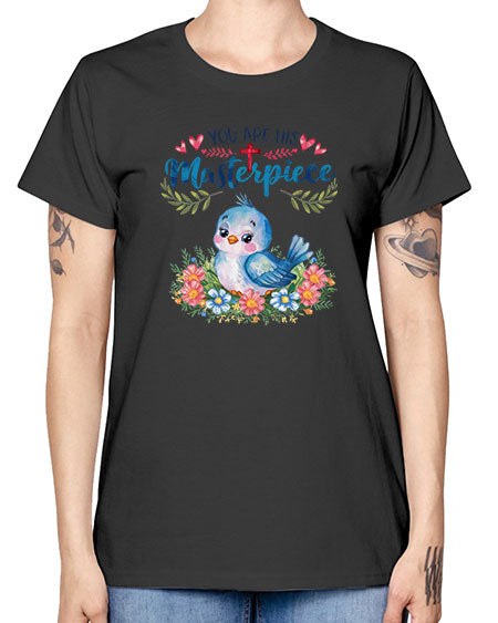you are his masterpiece 85# - birds -  Missy T-Shirt