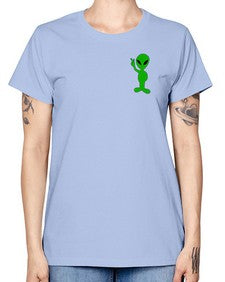 Alien in Pocket Side 3# - ufo -  Missy T-Shirt