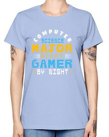 Computer science major by day gamer by night 6# - computer -  Missy T-Shirt