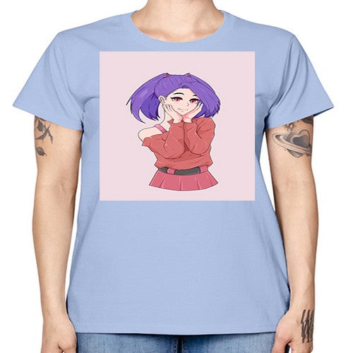 Cute girl with cute pose 138# - anime -  Missy T-Shirt