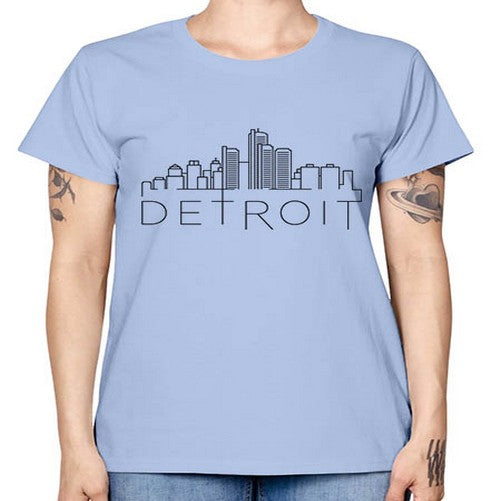 Detroit Minimal Skyline 662# - cities -  Missy T-Shirt