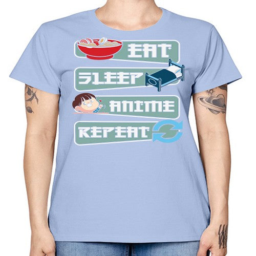 Eat Sleep Anime Repeat Anime Manga 227# - anime -  Missy T-Shirt