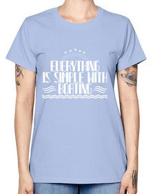 Everything is simple with Boating 17# - boats -  Missy T-Shirt