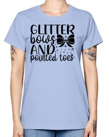 Glitter bows and pointed toes 130# - ballet -  Missy T-Shirt
