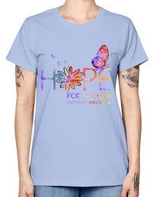 Hope For A Cure Alzheimer Awareness Flower 162# - alzheimers -  Missy T-Shirt