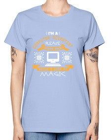 Im a computer scientist please stand back 34# - computer -  Missy T-Shirt