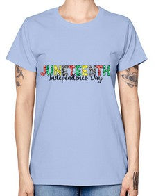 Juneteenth Independence Day 37# - black juneteenth -  Missy T-Shirt
