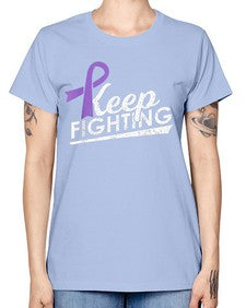 Keep Fighting Alzheimers Epilepsy Warrior Awareness Ribbon 189# - alzheimers -  Missy T-Shirt