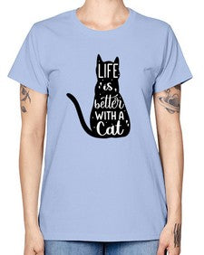 Life Is Better With A Cat Style 98# - cats -  Missy T-Shirt