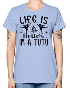 Life is better in a tutu 156# - ballet -  Missy T-Shirt