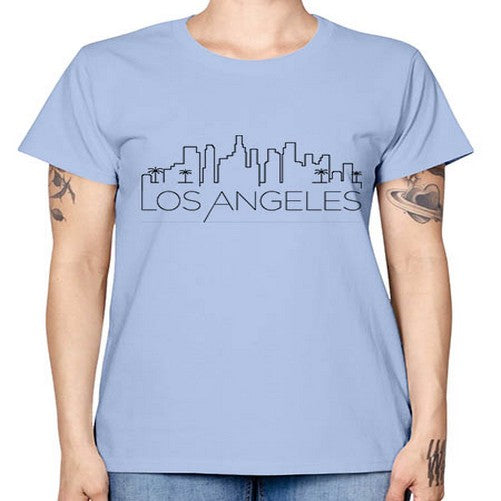 Los Angeles Minimal Skyline 1161# - cities -  Missy T-Shirt