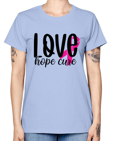 Love Hope Cure 13# - breast cancer -  Missy T-Shirt