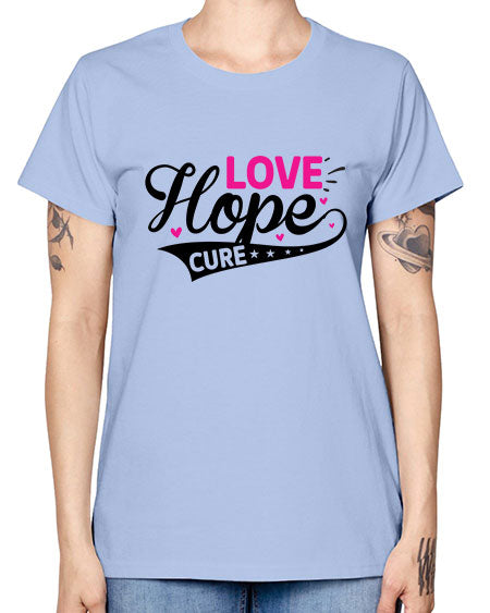 Love Hope Cure 14# - breast cancer -  Missy T-Shirt