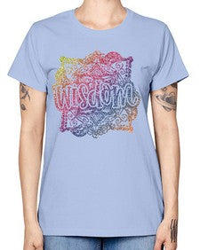 Mandala Wisdom Rainbow Glitter 764# - mandala -  Missy T-Shirt