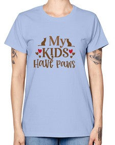 My Kids Have Paws Style 22# - cats -  Missy T-Shirt