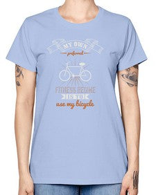 My own preferred fitness regime is to use my bicycle 2# - bicycle -  Missy T-Shirt