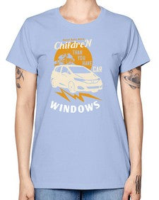 Never have more children than you have car windows 44# - car -  Missy T-Shirt