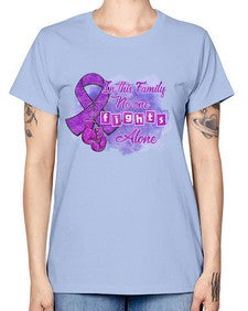 No One Figh Alone AlzheimerS Awareness 200# - alzheimers -  Missy T-Shirt