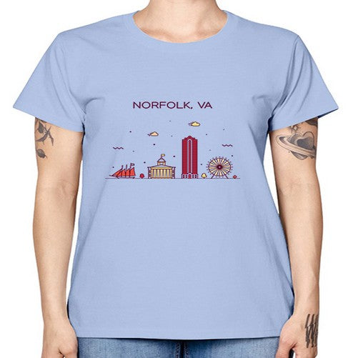 NorfolkVA 1496# - cities -  Missy T-Shirt
