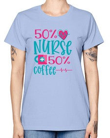 Percent Nurse Percent Coffee Style 1306# - nurse -  Missy T-Shirt