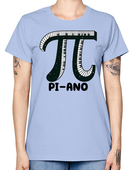 Piano Funny Math Music Sublimation 37# - pi -  Missy T-Shirt