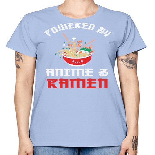 Powered by Anime amp Ramen 275# - anime -  Missy T-Shirt