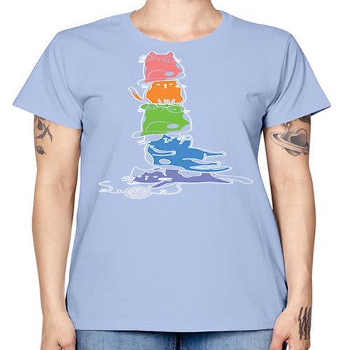 Pride Kawaii Cats Pile Cute Anime 277# - anime -  Missy T-Shirt