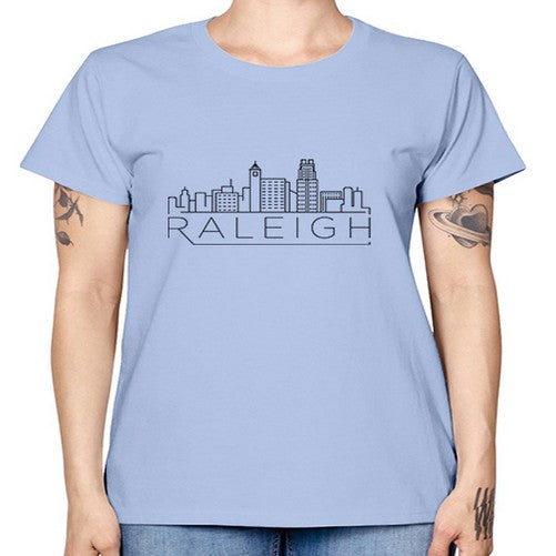 Raleigh Minimal Skyline 1707# - cities -  Missy T-Shirt