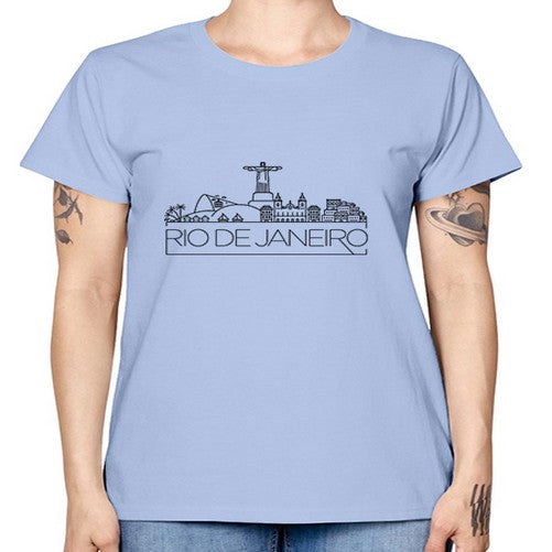 Rio De Janeiro Minimal Skyline 1733# - cities -  Missy T-Shirt