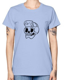 Skull Skeleton 144# - skull and bones -  Missy T-Shirt