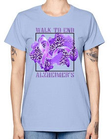 Walk o End AlzheimerS Purple Ribbon 220# - alzheimers -  Missy T-Shirt