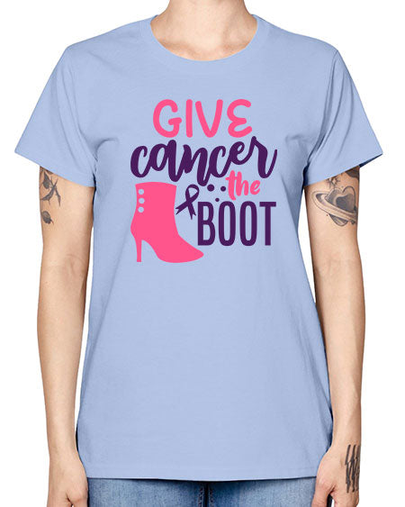 give cancer the boot Style 1# - breast cancer -  Missy T-Shirt