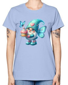 gnome with butterfly 20# - gnome -  Missy T-Shirt