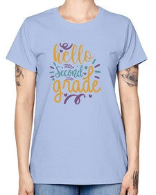 hello second grade 321# - second grade -  Missy T-Shirt