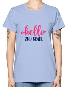 hello second grade 323# - second grade -  Missy T-Shirt