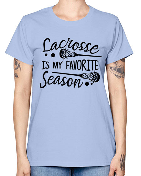 lacrosse is my favorite season 14# - lacrosse -  Missy T-Shirt