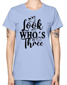 look whos three 265# - unicorn -  Missy T-Shirt