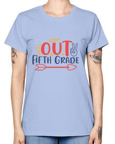 peace out fifth grade 619# - fifth grade -  Missy T-Shirt