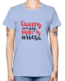 queens Are Born As Aries 384# - aries -  Missy T-Shirt