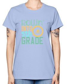 rollin into fifth grade 775# - fifth grade -  Missy T-Shirt