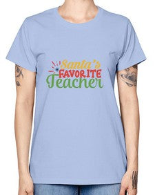santas favorite teacher Style 351# - teacher -  Missy T-Shirt