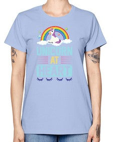 unicorn at heart 448# - unicorn -  Missy T-Shirt