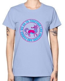 we go to together like unicorn and fairies 541# - unicorn -  Missy T-Shirt