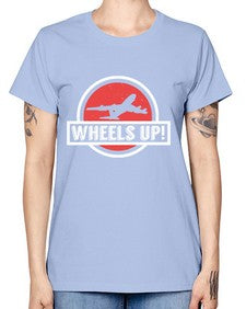 wheels up  50# - airplane -  Missy T-Shirt