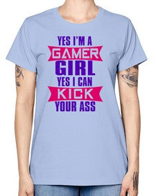 yes im a gamer girl yes i can kick your ass 169# - video games -  Missy T-Shirt