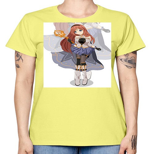 A beautiful girl with magic wand game 23# - anime -  Missy T-Shirt