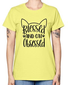 Blessed And Cat Obsessed Style 79# - cats -  Missy T-Shirt
