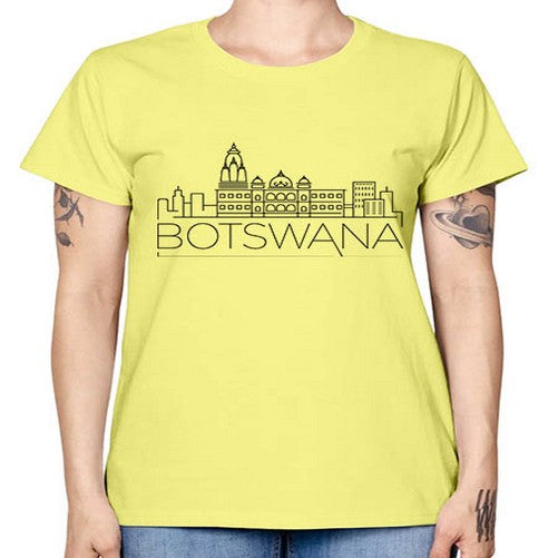 Botswana Minimal Skyline 483# - cities -  Missy T-Shirt