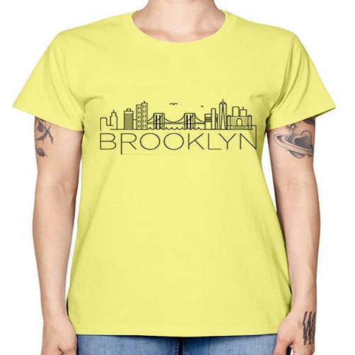 Brooklyn Minimal Skyline 498# - cities -  Missy T-Shirt